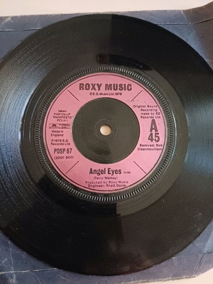 Roxy Music Angel Eyes/My Little Girl single like new, pop