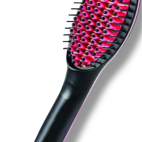 Hair straightening brush used, up to 230 degrees