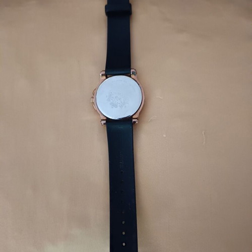 Juicy Couture wristwatch used with zircon decoration and black rubber strap