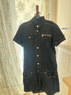 Denim dress like new, size L, blue