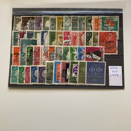 German stamps used, complete series 1953-1959