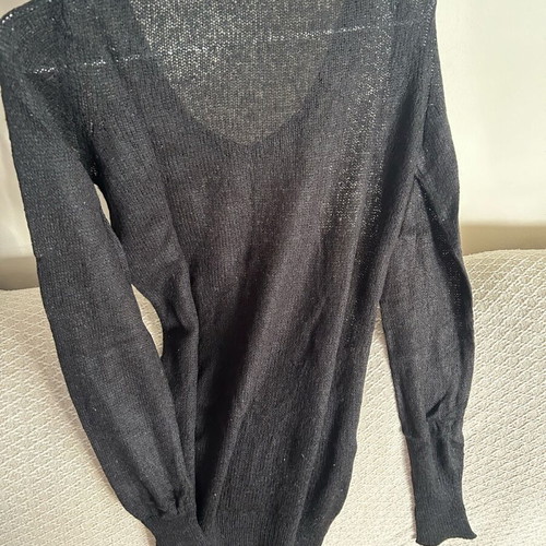 Benetton knitwear used, black with loose knit, size S