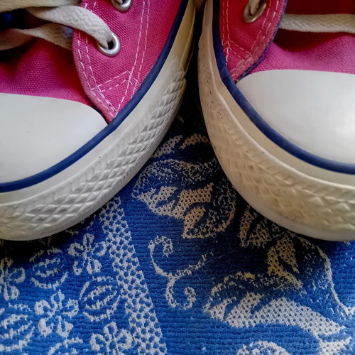 Converse All Star sneakers like new, pink with sea shoes gift