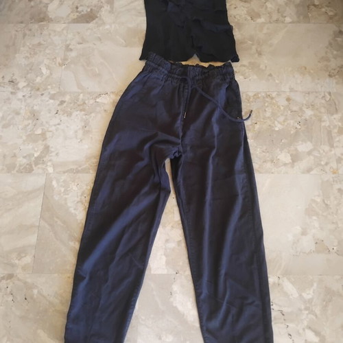 Pants and blouse used, set