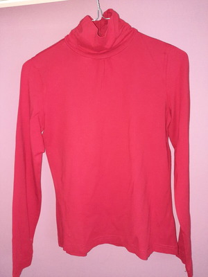 Red women's turtleneck blouse Taifun long sleeve like new size S