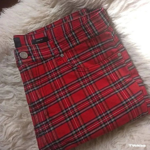 Men's H&M plaid skinny fit pants used size M