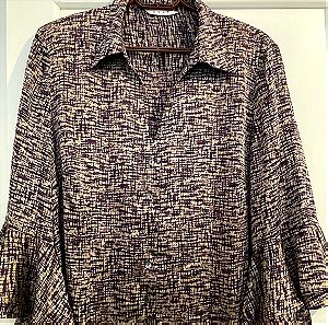 ELVI (ASOS) - silky ruffle sleeve blouse UK 22 / EU 50