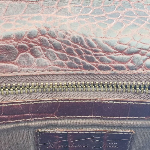 Massimo Dutti leather brown crossbody bag used, Retro Vintage Classic