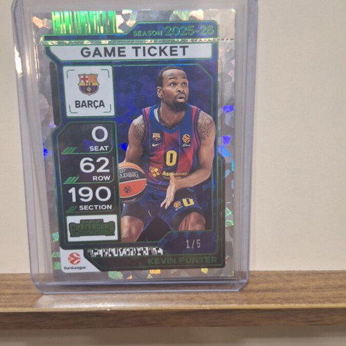 Kevin Punter Panini Contenders EuroLeague 2025-26 Game Ticket 1/5 Barcelona like new