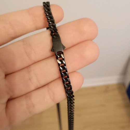 Chain men's black necklace new
