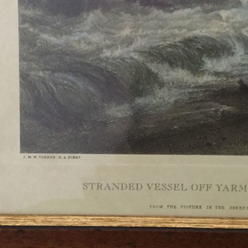 Lithograph with frame based on J.M.W. Turner artwork, new