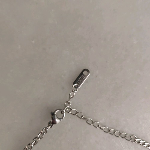 Summer necklace with shells made of stainless steel like new, silver