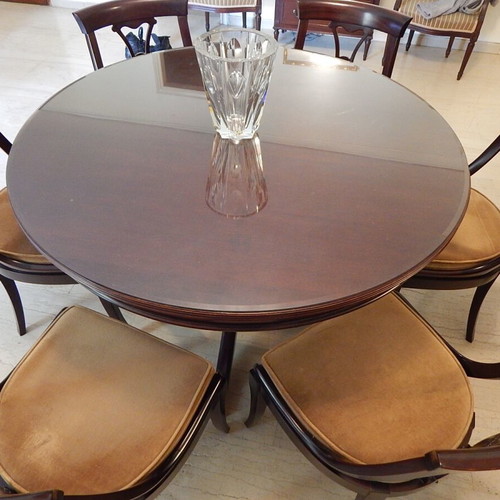 Varagki Dining Set used, extendable to 12 seats with 6 chairs