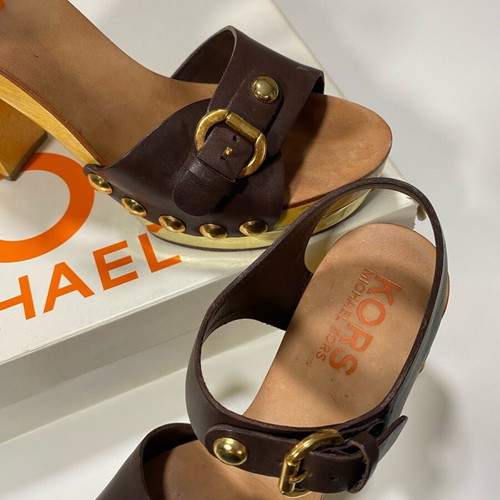 Michael Kors sandals like new, brown with gold details size 37.5