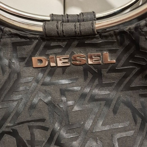 Diesel women's large shopper bag used, black, vintage 1990s