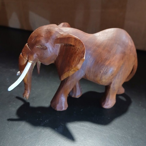 Elephant set of 3 wooden handmade decorations like new