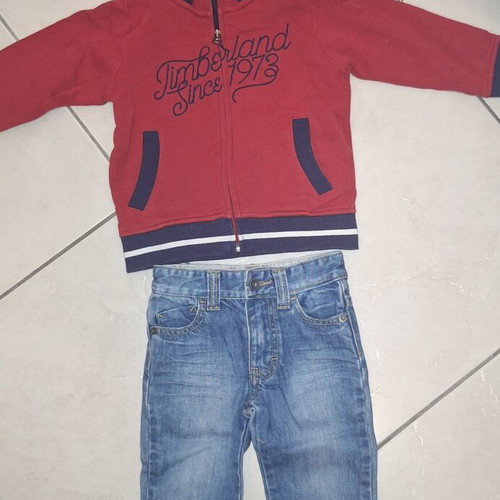 Timberland toddler jeans and hooded jacket set, 1.5-2 years