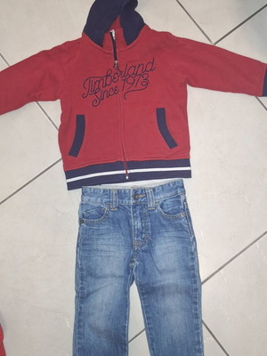 Timberland toddler jeans and hooded jacket set, 1.5-2 years