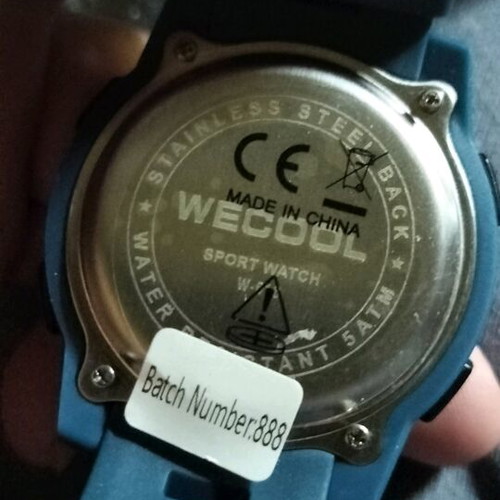 Digital wristwatch men's new blue with stopwatch and waterproof