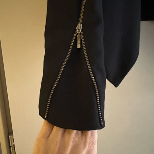 IF crop jacket used, size S, black and white