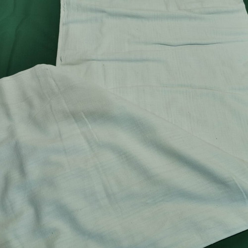 Woven bed sheet used, 1950 era