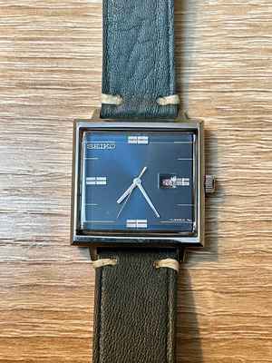 Seiko 2202-3050 vintage μεταχειρισμένο μπλε κουρδιστό ρολόι