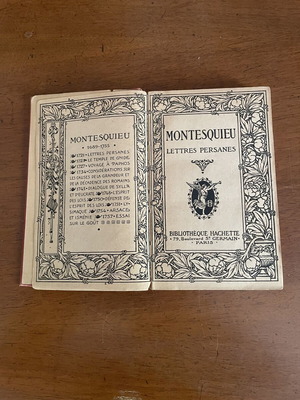 Βιβλίο Montesquieu Lettres Persanes, έκδοση Hachette Παρίσι 1900-1920