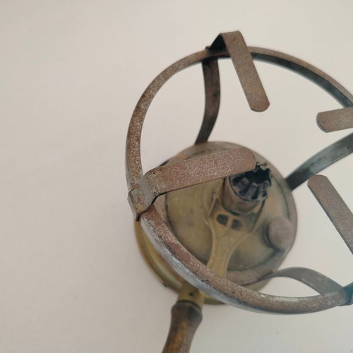 Pitsos Freres brass gas stove used with wooden handle