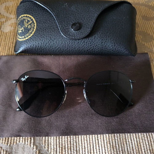 Ray-Ban sunglasses RB3447N 002/71 black metal frame like new