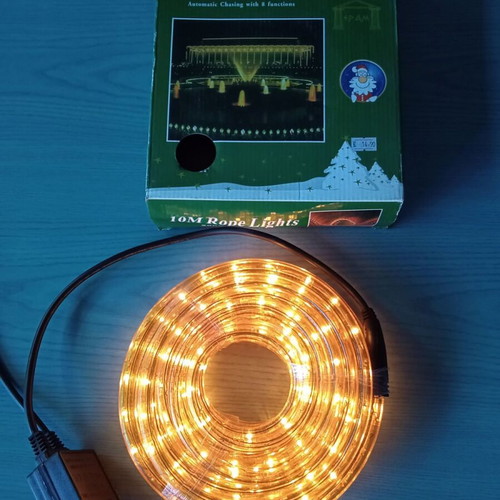 Neon Rope Light 10 Meters Yellow-Gold Christmas New
