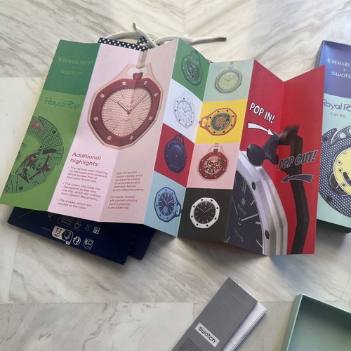 AP x Swatch Royal Pop Pocket Watch, Lan Ba and Black