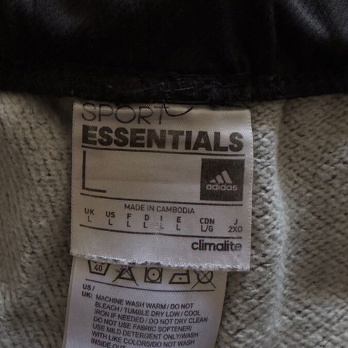 Adidas men's fleece tracksuit used, gray, size Large