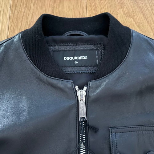 Dsquared2 leather jacket new, size 50, black