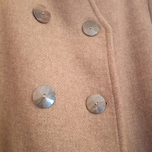 Mango wool coat like new, medium brown camel color, funnel neck