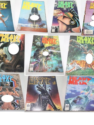 Heavy Metal magazine sci-fi comic, set of 15