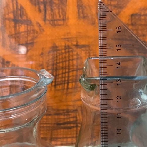 Vintage glass jug set 3 pieces like new