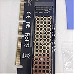  Nvme Adapter M.2 Nvme to Pcie 4.0 Riser Card Pcie X16 X8 X4 Expansion Mkey