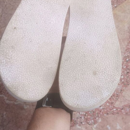 Slippers used, size 39, white and pink