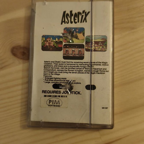 Asterix and the Magic Cauldron ZX Spectrum cassette used, 1986