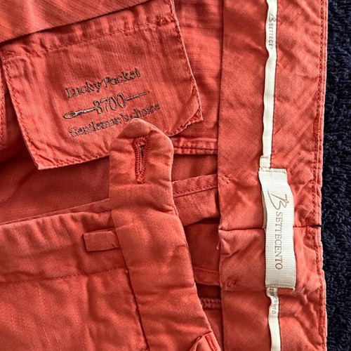 Men's Italian Pants like new, size S-M, terracotta orange