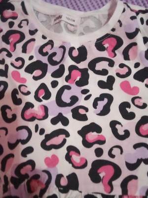 Sinsay Dress 122 cm like new, black and multicolor