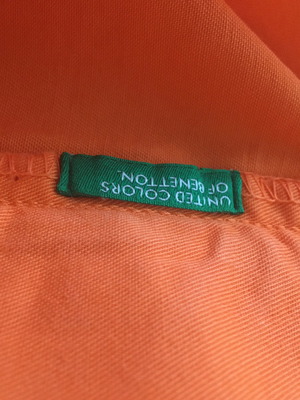 Παντελόνι Benetton καινούργιο, βαμβακερό, μέγεθος 42, πορτοκαλί