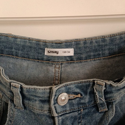 Denim bermuda shorts Sinsay new, dark blue, size M