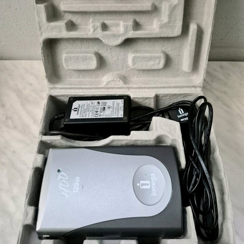 Iomega HDD 120GB external hard drive used, vintage