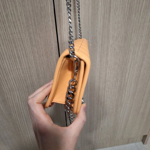 Bershka orange shoulder bag new with 2 chains