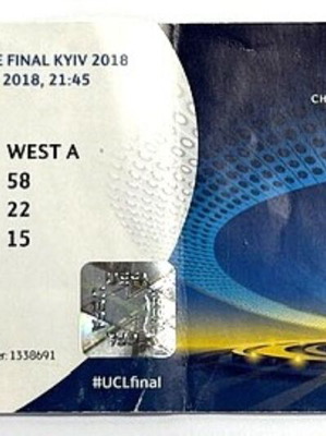Εισιτήριο Τελικού Champions League 2018 σαν καινούργιο, Real Madrid vs Liverpool
