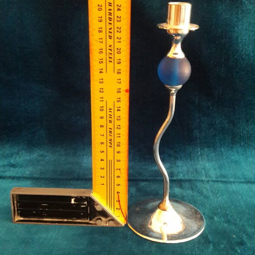Silver-plated candlestick like new without damage