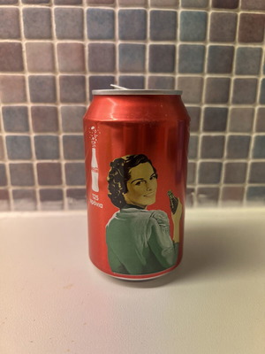 Coca Cola Woman collectible used, empty can