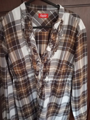 Playlife long checkered shirt like new, size S