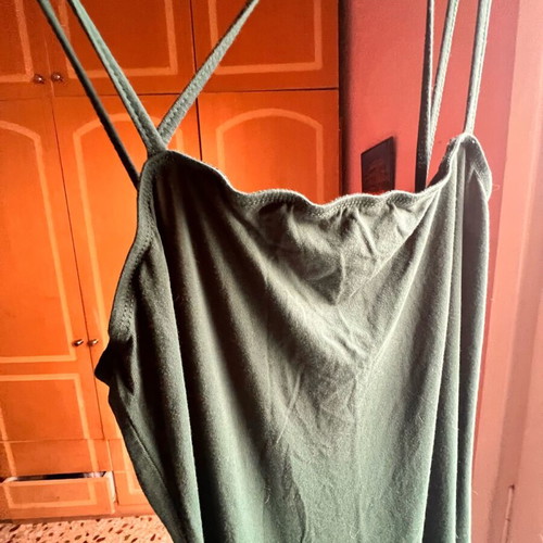 Shein long dress used green, tight fit, size L